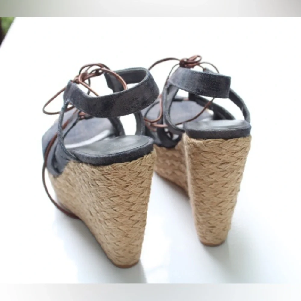 Stuart Weitzman tie girl platform wedges - Picture 6 of 8